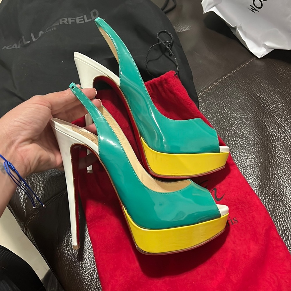 Christian Louboutin Lady Peep Heels